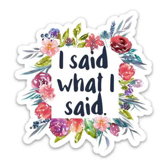 I Said What I Said Sticker