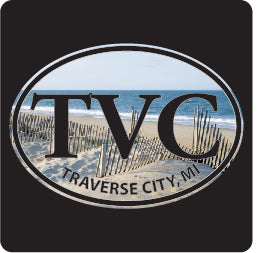 TVC Traverse City Beach Sm Euro Decal