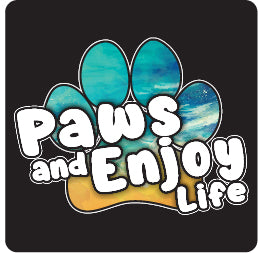 Watercolor Beach Paws Lg Decal