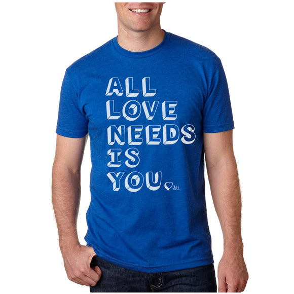 All Love Needs Is You Tee - Blue