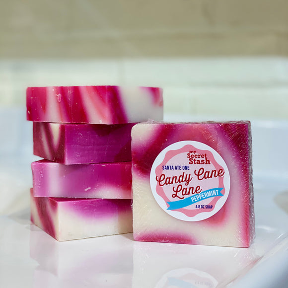 Big Bar Soap Candy Cane Lane