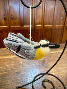 Wild Woolie Bird: Nuthatch Ornament