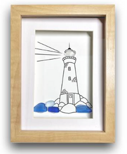 Sea Glass Art - Lighthouse