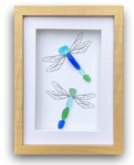 Sea Glass Art - Dragonfly