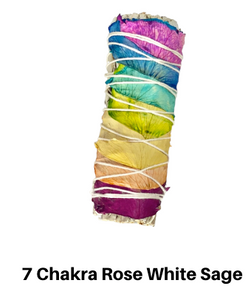 7 Chakra Rose White Sage Bundle