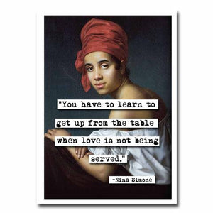 NINA SIMONE HAVE TO LEARN QUOTE BLANK GREETING CARD