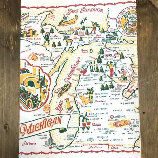 Souvenir Map Towel Sm
